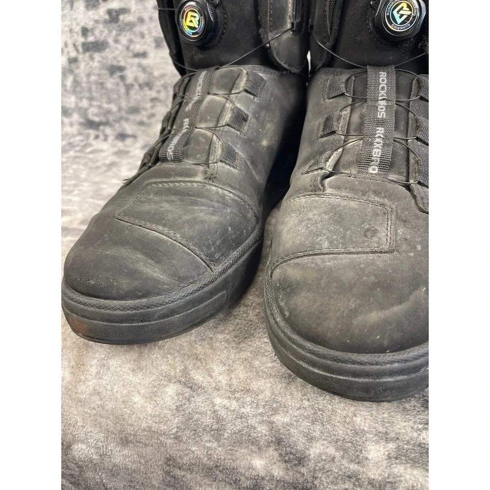 RockBros Men's Size 9 Cycling Motorcycle‎ Boots Black High Top Riding Shoes
